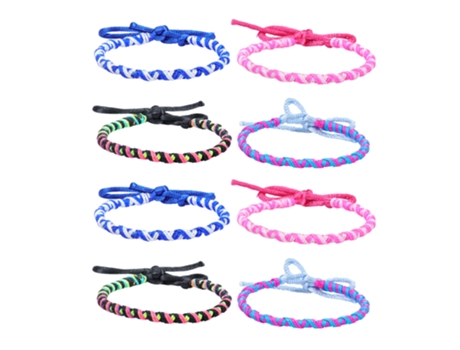 Bolsa de Mano Cordão JEIIBRZUI Pulseras De Cuerda Coloridas Tejidas