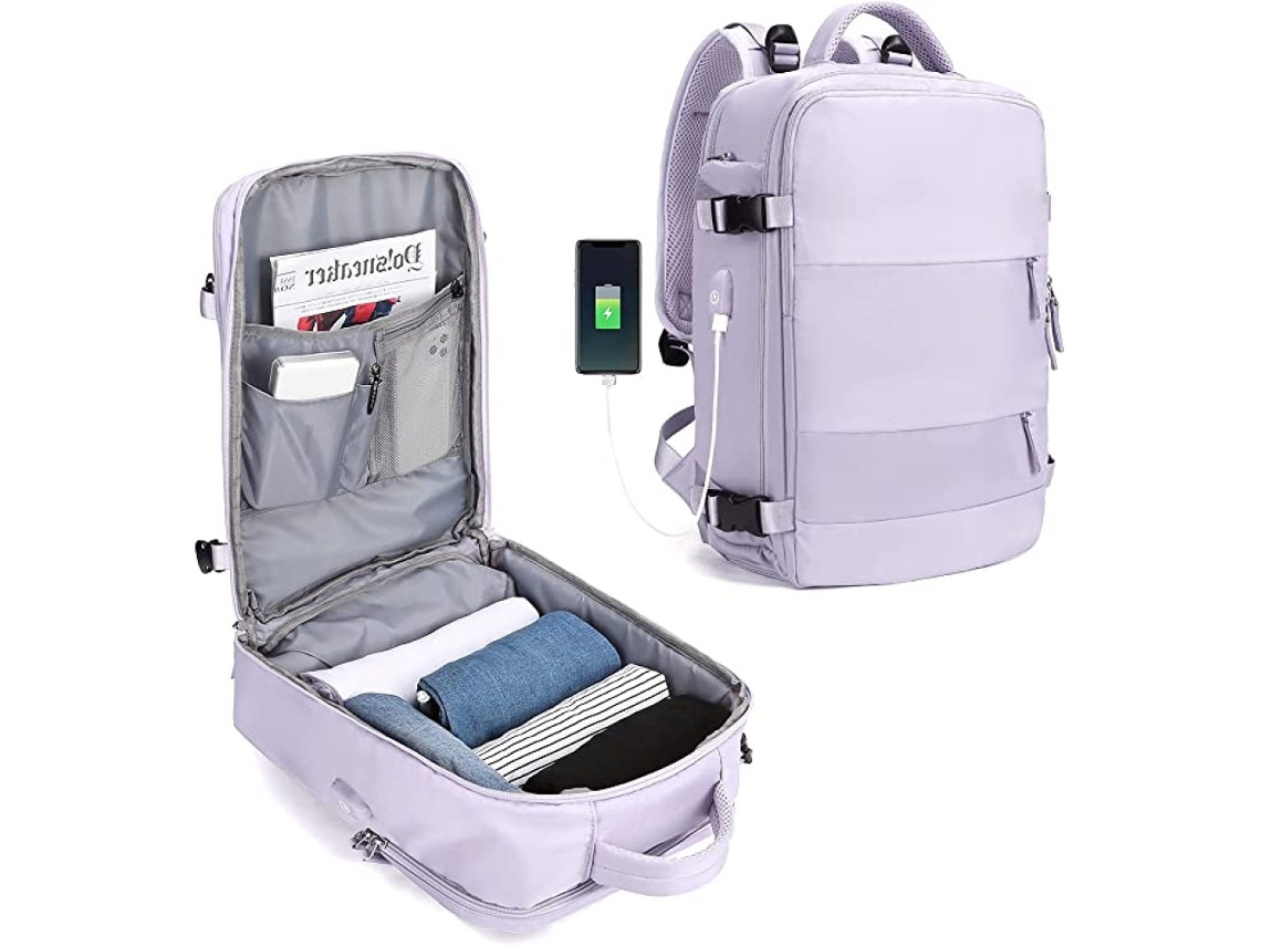 Mochila de viaje grande morada GERTIZ