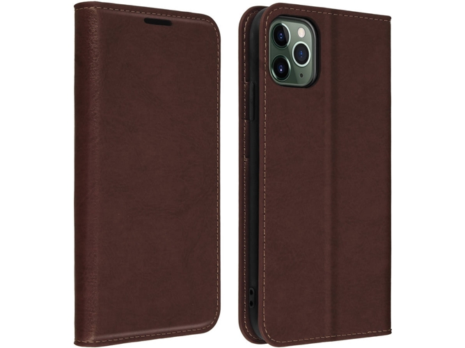Funda iPhone 11 Pro Max AVIZAR Wallet Marrón