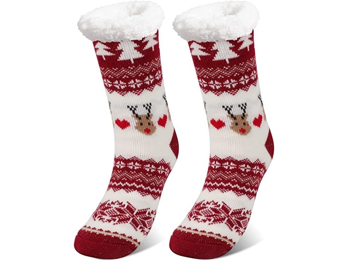Calcetines De Invierno Antideslizantes, Calcetines Navideños Para Mujer Y Hombre, Calcetines De Yoga Con Agarre.
