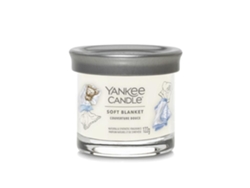 Vela perfumada de vidrio de cera de soja Yankee Candle Piccola Signature Soft Blanket de 122 g