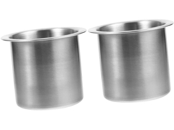 Juego De 2 Portavasos De Acero Inoxidable 304, Tamaño Estándar, Inserto De Metal Resistente Para...
