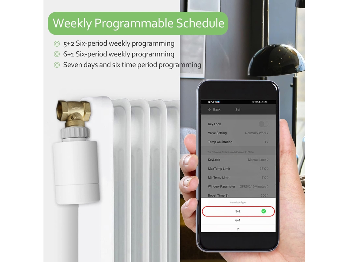 V lvula de radiador inteligente Abs Home para control de