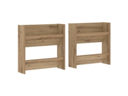 2 Uds Mueble Zapatero | Armario Zapatero Roble Artesanal 60 X 18 X 60 Cm