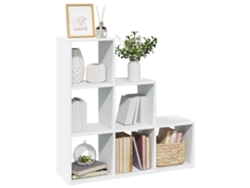 Librería Divisorestante Divisora 3 Niveles Madera Ingeniería Blanco 99x29x99 Cm Wsd907174