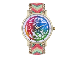 Reloj De Pulsera De Aleación Dial Redondo Analógico De Cuarzo Pareja
