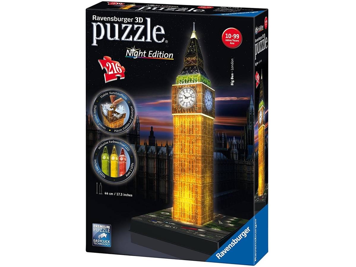 Construcción RUNADRAKE Big Ben: Night Edition (Edad Mínima: 10 - 216 Piezas)