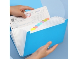 Organizador De Documentos Tipo Acordeón B6 Con 13 Bolsillos Y Cubierta Impermeable Para El Hogar, La Escuela Y La Oficina.