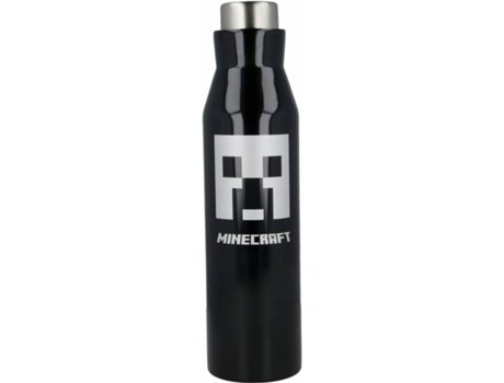 Termo MINECRAFT (Negro - Acero Inoxidable)
