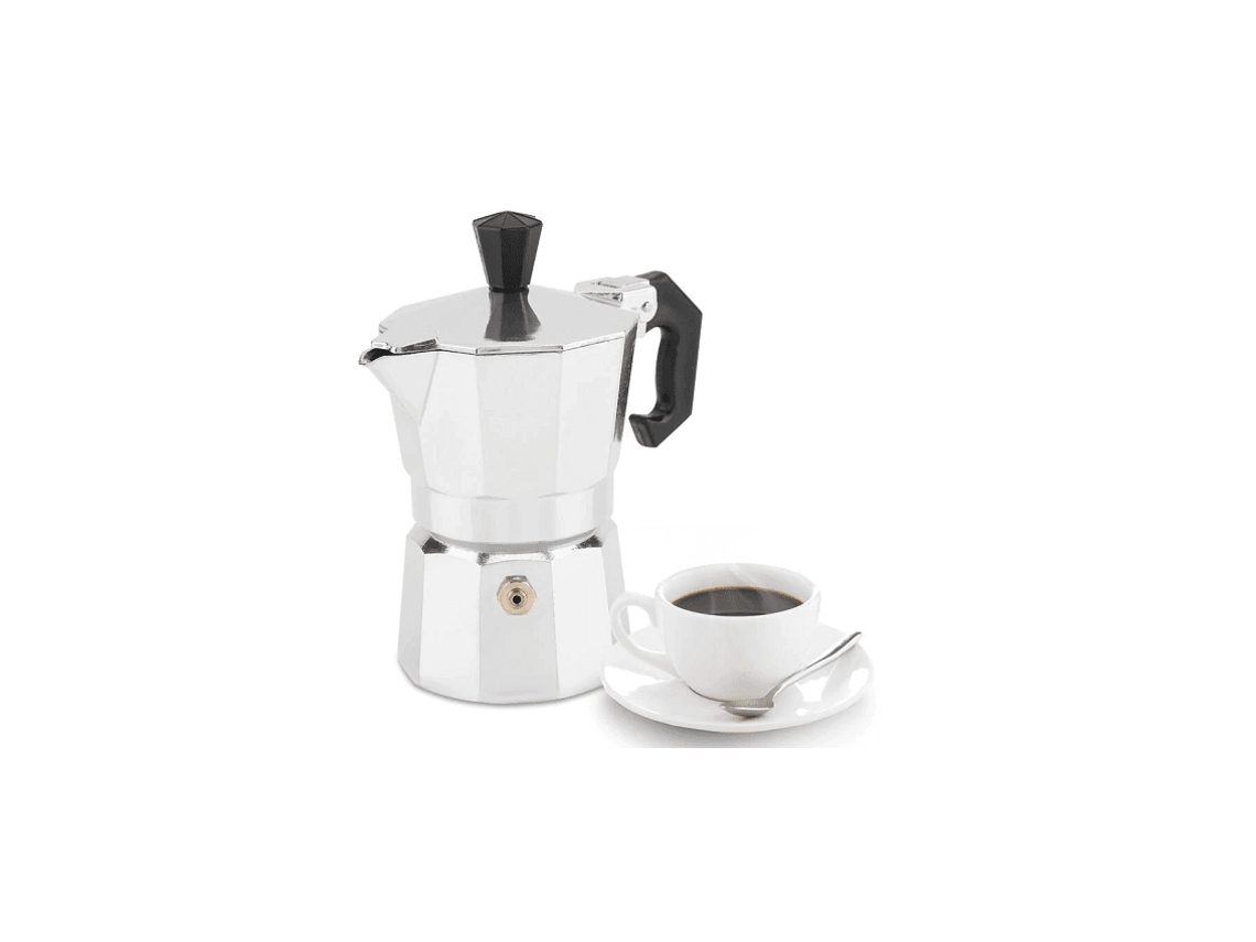 Máquina Café expresso italiana de aluminio 2 tazas coffe maker