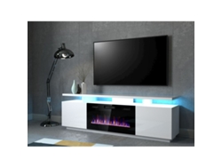 Mueble de TV CAMA MEBLE EVAKOM BI/BI Blanco Madera MDF Aglomerado 180x52x40 cm