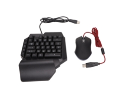 Combo de teclado y ratón para una sola mano con iluminación RGB