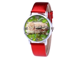 Reloj De Pulsera Para Parejas Con Correa De Piel Sintética, Esfera Redonda De Moda Y Movimiento De Cuarzo.