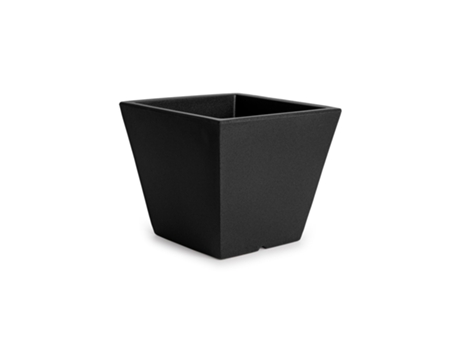 THEONE Maceta Cono Cuadrado 10L en Resina de Polietileno. Negro PLASTIKEN