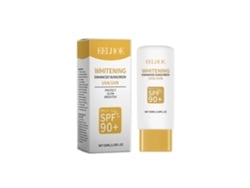 Protector solar blanco con alta protección UV para la piel.