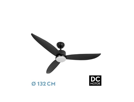 Ventilador DC Genil Negro 24W 3 Aspas FABRILAMP