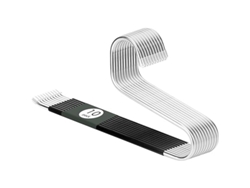 Perchas de acero inoxidable, 10 unidades, para pantalones, antideslizantes y que ahorran espacio.