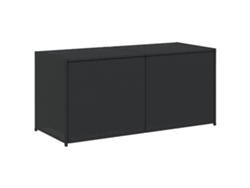 Caja de almacenaje de jardín ratán sintético negro VIDAXL (120 x 50 x 56 cm)