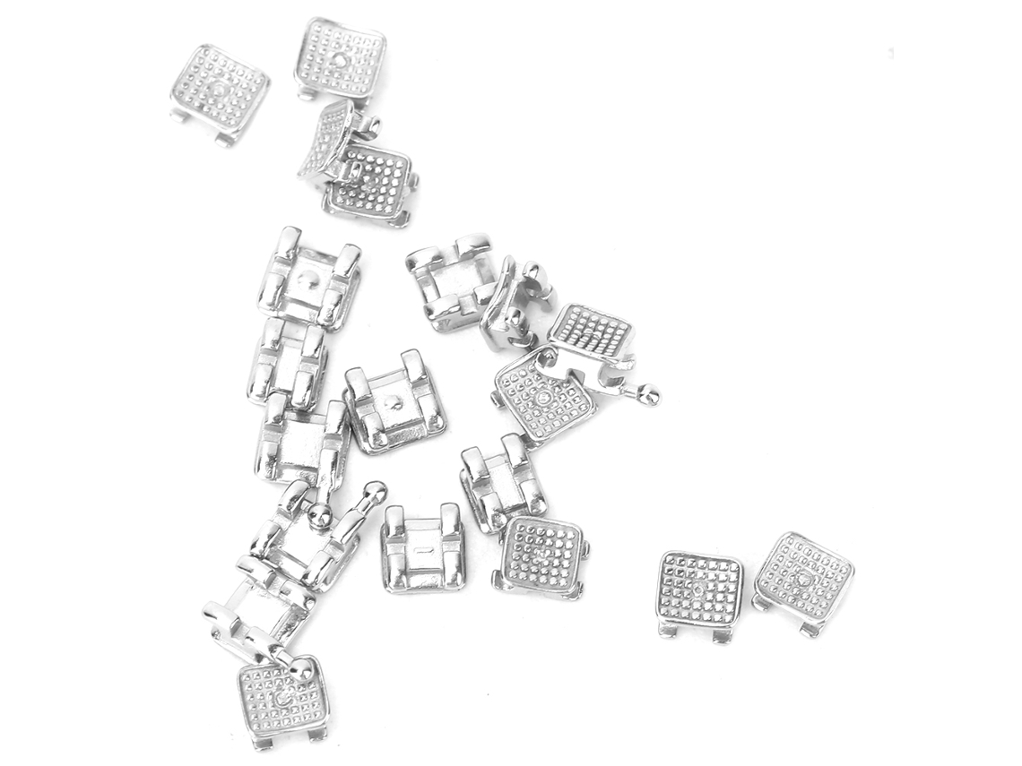 20 Brackets Ortodóncicos Edgewise Con 3 Ganchos Estándar Para Tratamiento Dental.