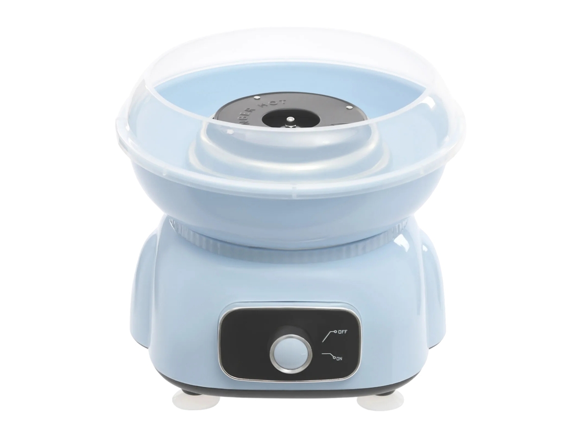 Máquina para hacer algodón de azúcar, 500 W de potencia, calentamiento rápido, color azul