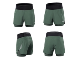 Pantalones Cortos Deportivos 2 En 1 Para Hombre Con Bolsillo, Cintura Alta, Estilo Atlético, Para Gimnasio, Correr Y Tenis.