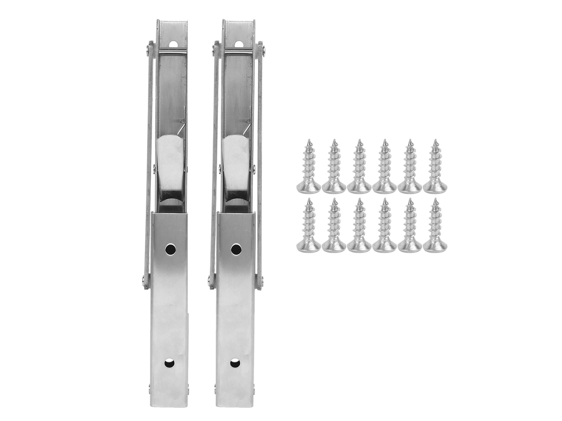 Soporte triangular plegable de acero inoxidable para estantes, 2 unidades