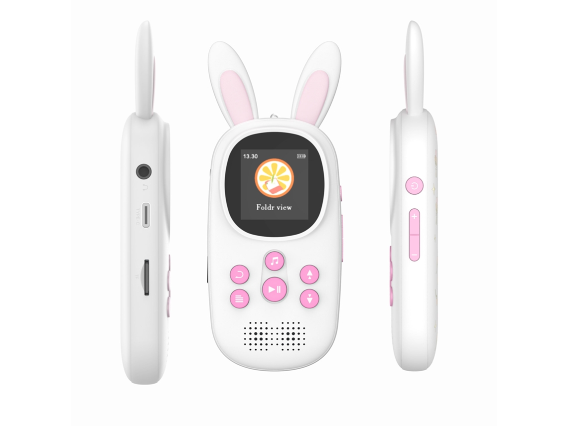 Reproductor Mp3 De 16 Gb Con Bluetooth Como Regalo Para Niños Radio Fm Alarma (Cordón Incluido) CHRUI Rosa