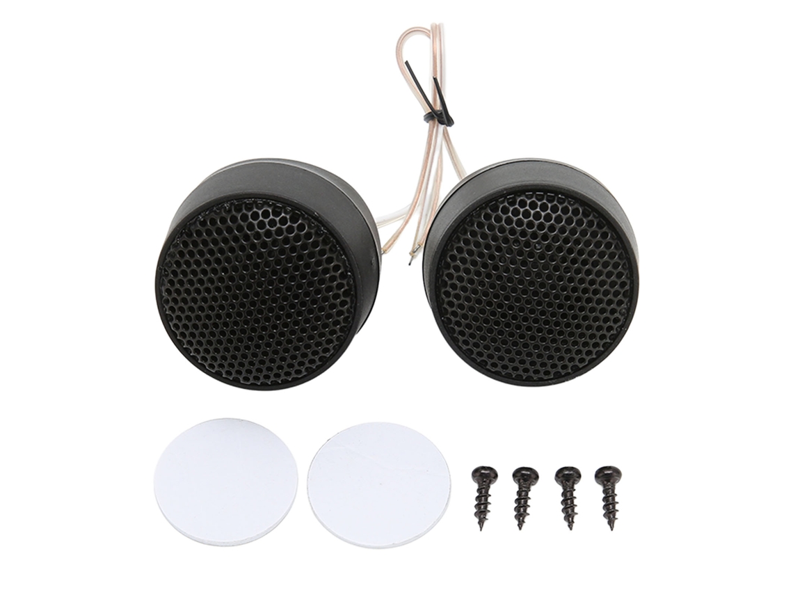 Tweeter Mini Dome 10w 4ω Alto Falante Universal Para Sistema De Áudio Automotivo Preto