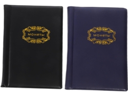 Álbum de colección de 2 piezas de cuero sintético con cubierta transparente y bolsillos, organizador portátil para