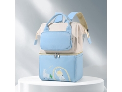 Mochila grande 2 en 1 con capacidad de 18 litros y bolsa térmica para botellas, con capacidad para 6 botellas de 270 ml (azul) Eifson