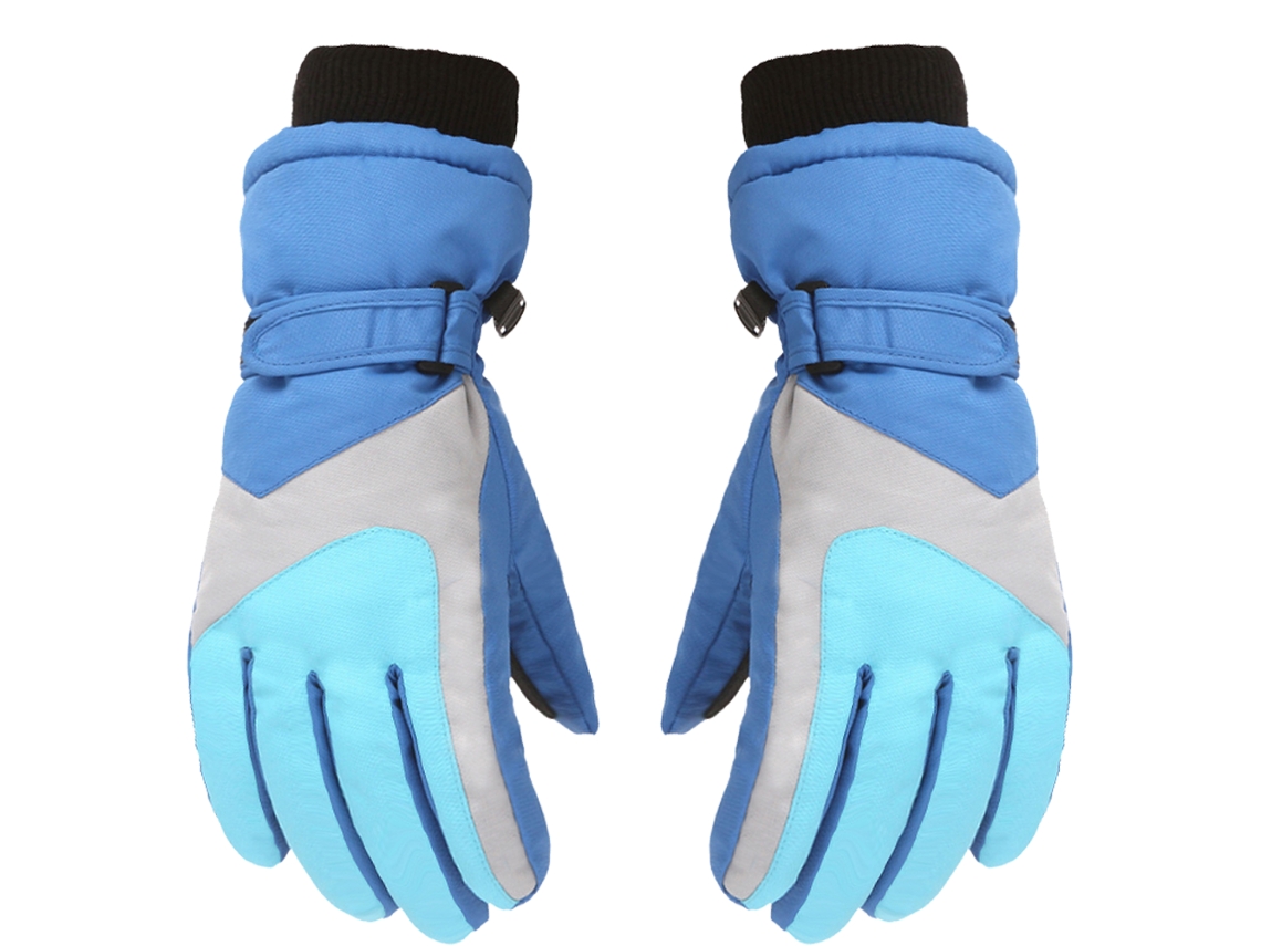 Guantes de esquí para exteriores de forro polar grueso, impermeables, resistentes al viento y cálidos.