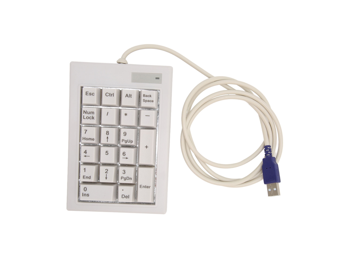 Teclado Numérico Mecánico De 21 Teclas, Acción De Interruptor Lineal, Cable Usb, Abs Duradero, Plug And Play Para Oficina, Banco, Contabilidad.