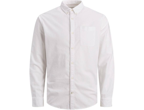 Camisa JACK & JONES Algodón Hombre (XS - Blanco)