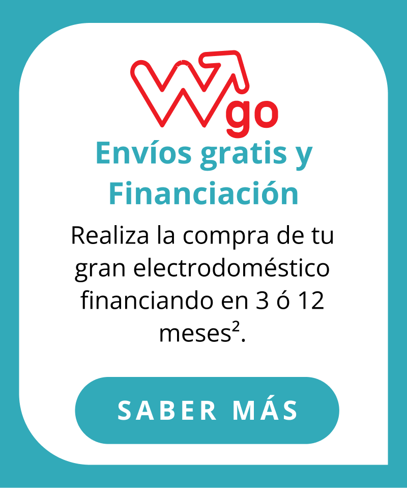 Envíos gratis y Financiación. Realiza la compra de tu gran electrodoméstico financiando en 3 ó 12 meses.
