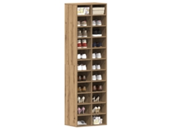 Zapatero | Armario Zapatero De Madera Contrachapada Roble Artisian 54x34x183 Cm