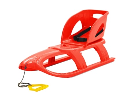 vidaXL Trineo con asiento polipropileno rojo 102,5x40x23 cm