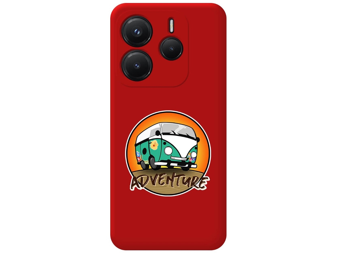 Funda Roja Diseño Adventure para Xiaomi Redmi Note 14 5G TUMUNDOSMARTPHONE Silicona Líquida Rojo