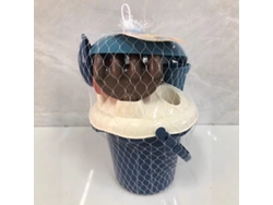 Conjunto De Brinquedos De Praia Yuysan 913-098 Balde Azul De Sorvete Com 12 Peças