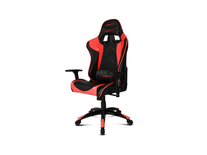 Silla Gaming NOX DR300 (Hasta 150 kg - Elevador a Gas Clase 4 - Negro y Rojo)