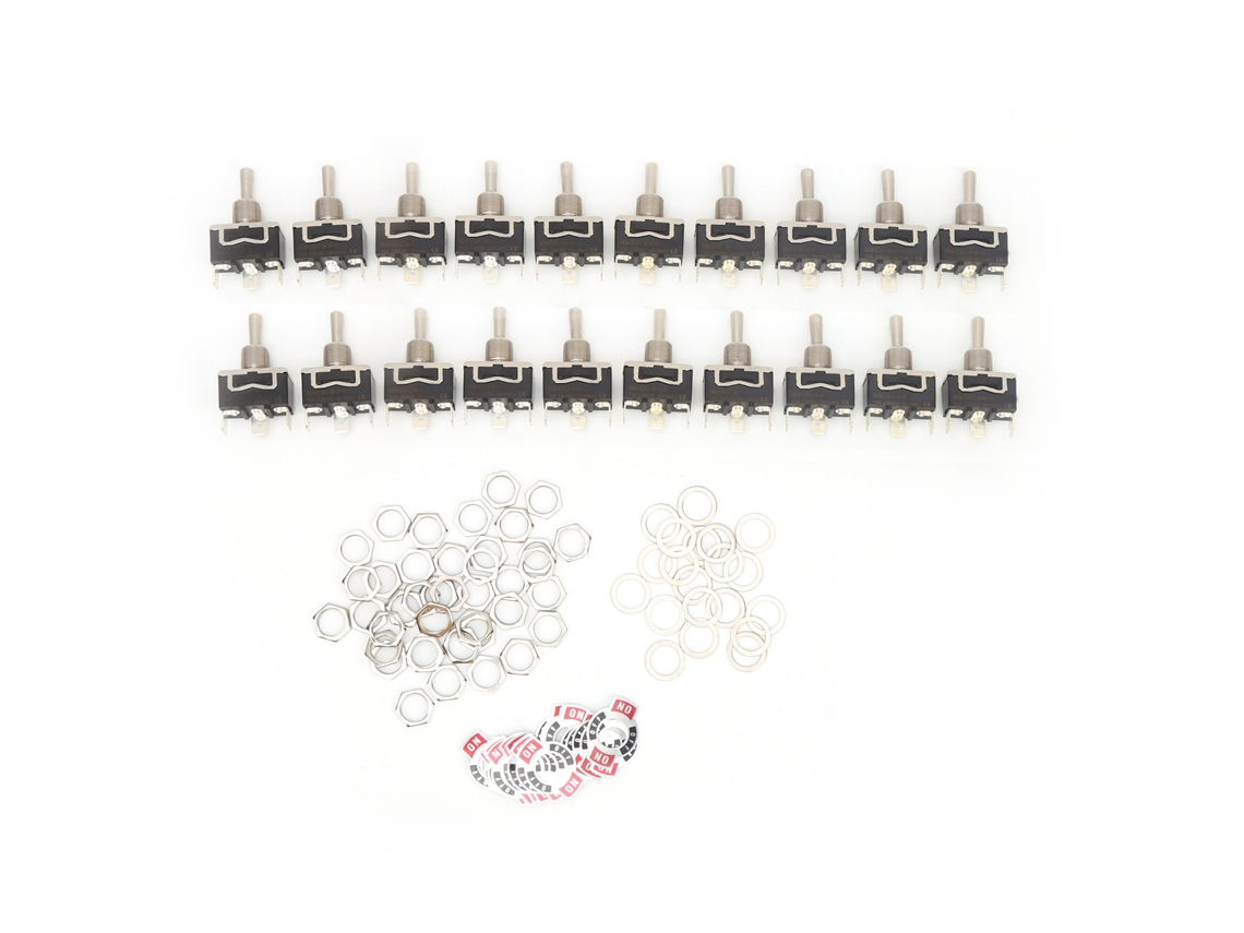 20 Interruptores De Palanca Led Berm, 3 Niveles, 3 Pines, Encendido/apagado/encendido, 15 A 250 Vca Con Accesorios