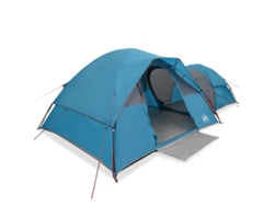 vidaXL Tienda de campaña para 5 personas impermeable azul