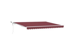 Maison Exclusive - Toldo Retráctil Automático Con Luces Led Burdeos 400x300 Cm