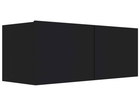 Mueble para la televisión VIDAXL Negro Madera contrachapada (80x30x30 cm)