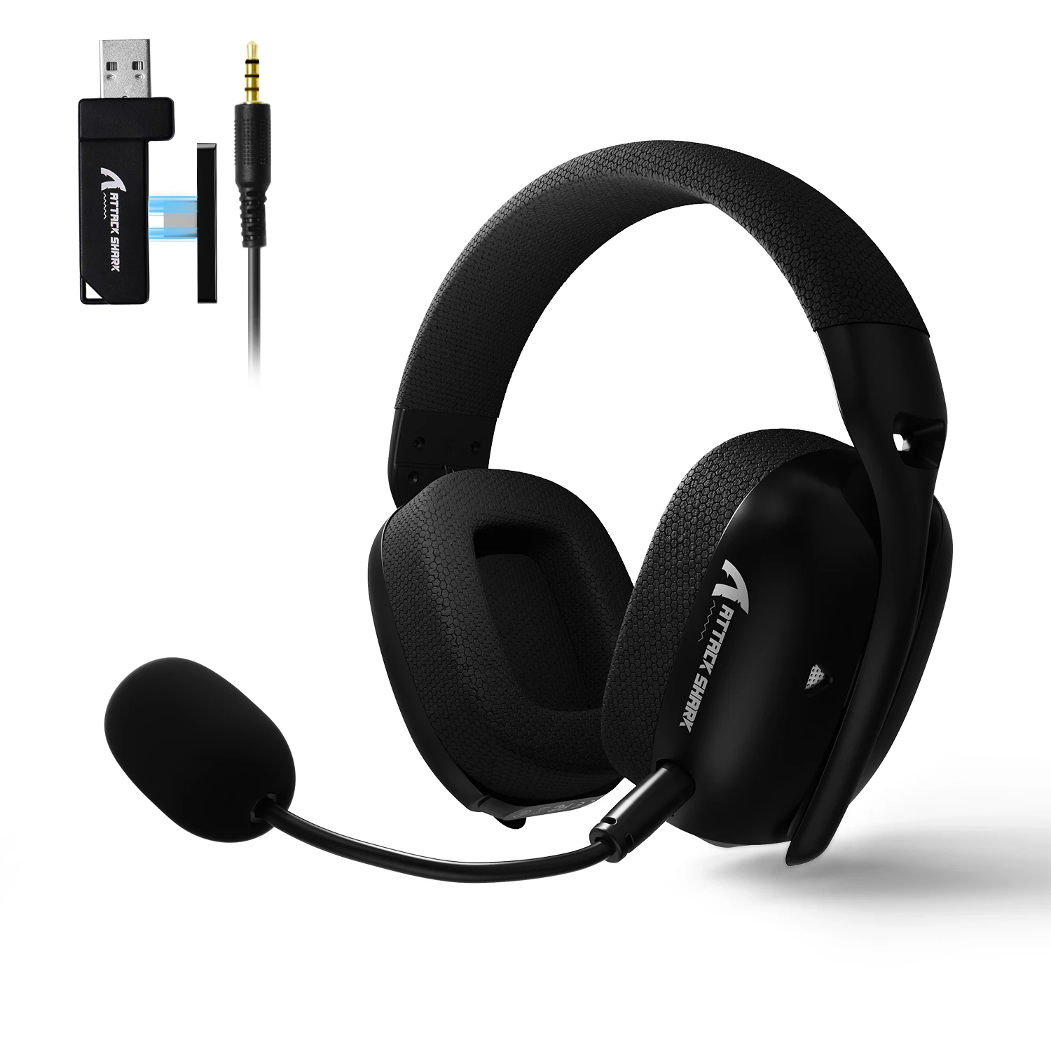 (negro) Auriculares Para Juegos Ultraligeros Con Micrófonos Duales, Baja Latencia, Admite Conexiones Inalámbricas Y Por Cable.