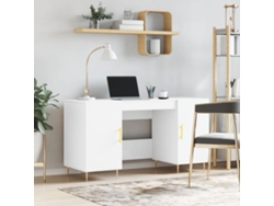 Escritorio madera de ingeniería blanco 140x50x75 cm
