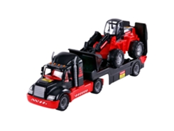 Camión de juguete Mammoth Torpedo con excavadora, escala 1:16. Cavallino Toys