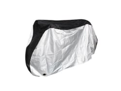 Omni-protector Impermeável Para Bicicleta Ao Ar Livre Resistente À Poeira Com Orifício De Cadeado Tamanho L Preto Com Periferia Prateada L Negro