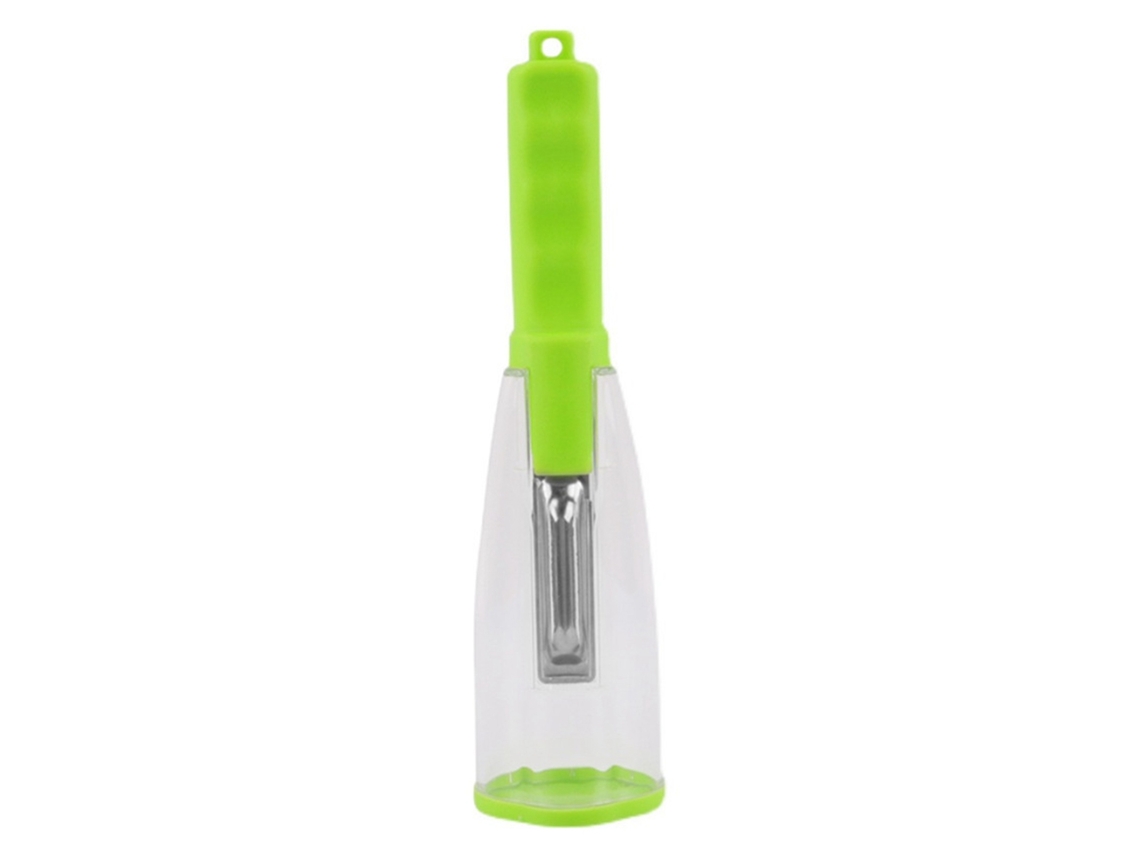 Pelador De Frutas Y Verduras Con Cuchilla De Almacenamiento, Acero Inoxidable, Cocina