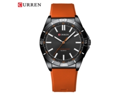 Reloj Deportivo De Hombre (naranja) Con Esfera Grande, Movimiento De Cuarzo Y Correa.