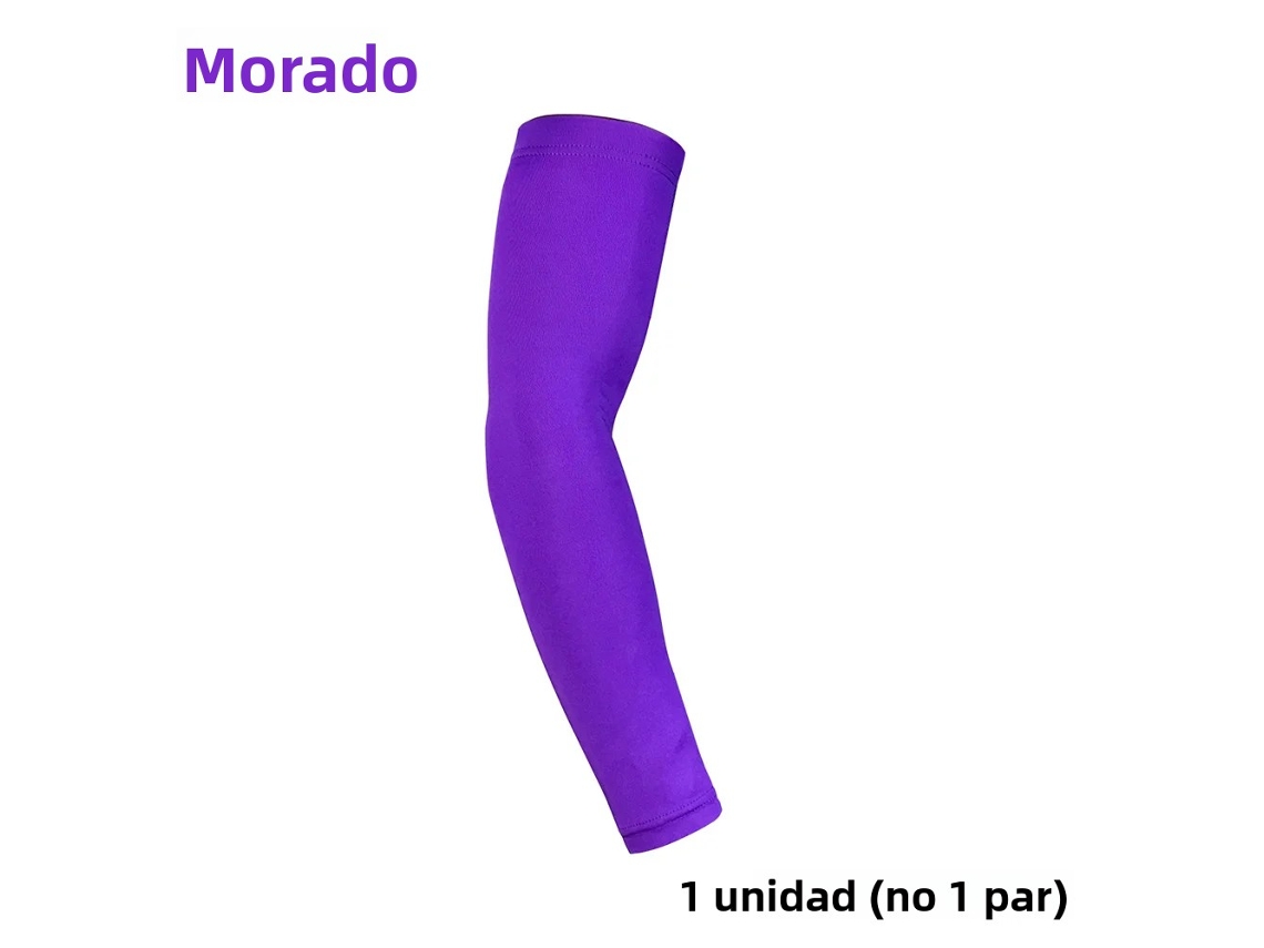 (1 Pieza, Morado, Talla L) Manga De Brazo Deportiva Universal Con Protección Uv Para Exteriores, Adecuada Para Baloncesto, Fútbol, Etc.